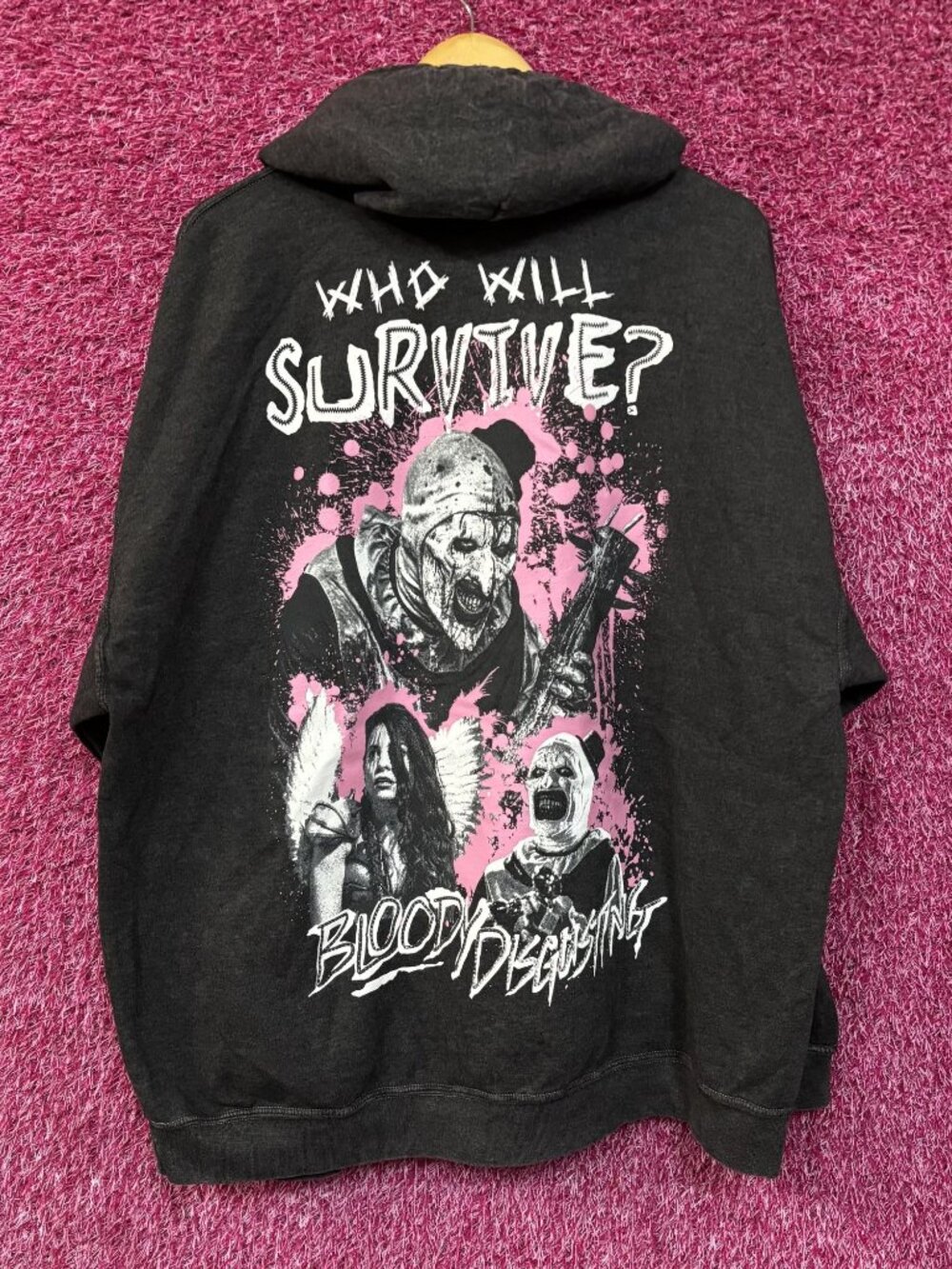Bloody Disgusting x Terrifier Art the Clown Oversized Hoodie XL